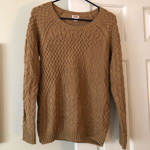 Tan cable knot sweater